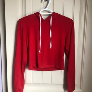 TWO PIECE Red Crop Top and Pants Set